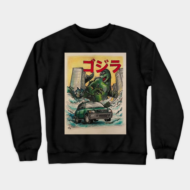 GODZILLA FAN ART Crewneck Sweatshirt by HMochaEspressocino